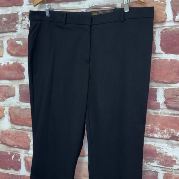 Brooks Brothers Loro Piana Lucia Fit Pants Women's 16 Black Wool Blend Trousers - Picture 4 of 10